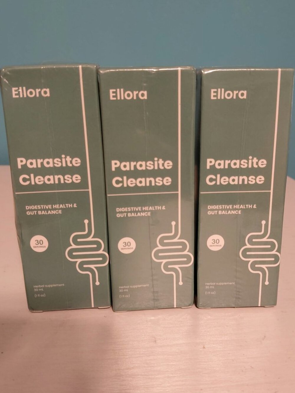 New Sealed Ellora Parasite Cleanse Detox Liquid 30 mL Lot of 3